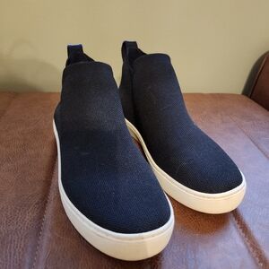 Rothy's | Women's Chelsea - Black | Ankle height pull-on sneaker